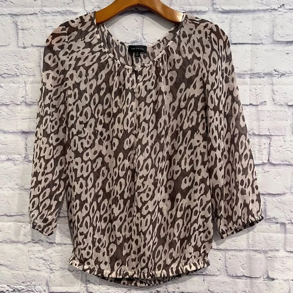 The‎ limited Sheer Peasant Blouse With Stretch Band